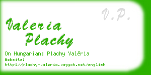 valeria plachy business card