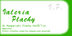 valeria plachy business card